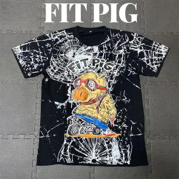 레어 새상품급 FIT PIG 티셔츠 구제 의류 스트릿