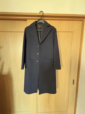 A.P.C. 네이비 롱 코트 S
