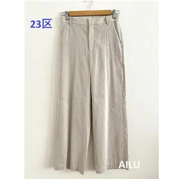 23구 린넨 레이온 스트레치 와이드 팬츠 S 36 그레이지 55981