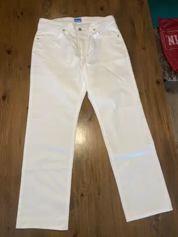 Wrangler 화이트 스트레이트 데님