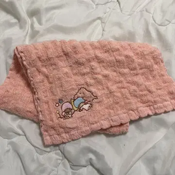 키키라라 자수 핑크 타월