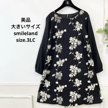 새상품급 빅 사이즈 smileland 자수 원피스