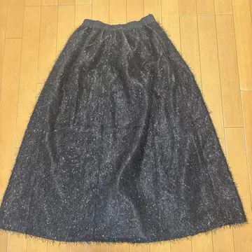 블랙 플레어 스커트 M