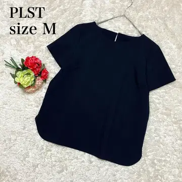PLST 플라스테 폴리에스테르 옥스 T 블라우스 네이비 M 사이즈