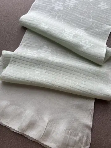 명주 오비 장식 천 은은한 그린 여름용