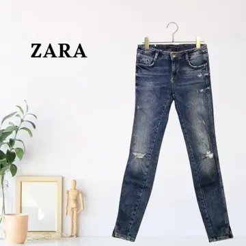 zB229 [ S ] 자라 스키니 데미지 가공 크러쉬 타이트 라인