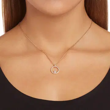 스와로브스키 swarovski 목걸이 핑크 골드