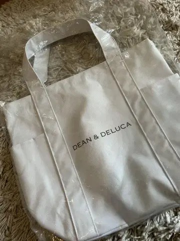 미사용 새상품 DEAN & DELUCA 화이트 PVC 코팅 토트백