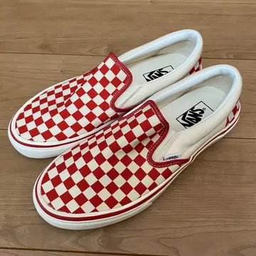 VANS 체커 플래그 슬립온 V98CF RETRO CHK 레드