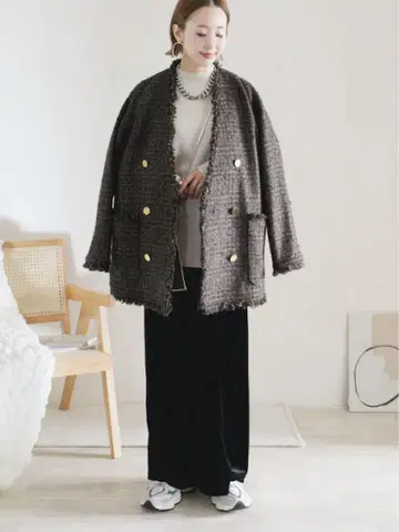 JOURNAL STANDARD 2023 AW 루프 트위드 이지 자켓
