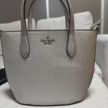 kate spade 실버 글리터 토트백