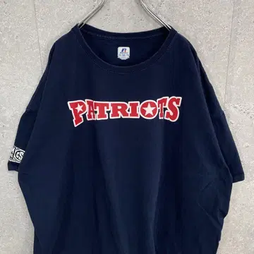 러셀 애슬레틱 NFL 패트리어츠 팀 로고 프린트 티셔츠 2XL