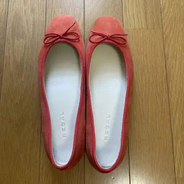 REGAL 리본 발레 슈즈 24.5cm 오렌지 플랫 펌프스