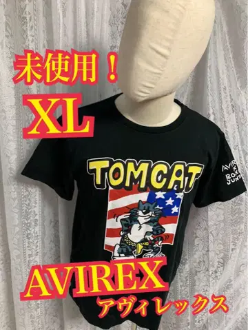 미사용! AVIREX 반팔 티셔츠 TOMCAT 프린트 XL 사이즈