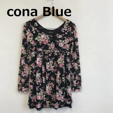 A0729A06 [ Cona Blue ] 올 패턴 레이스 미니 원피스
