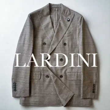 미사용급 LARDINI 테일러드 자켓 더블 글렌체크 44