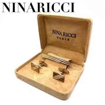 [고품질] NINA RICCI 니나리치 넥타이핀 커프스 세트 골드