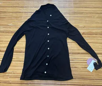 천사의 면 쉬폰 긴팔 가디건 블랙