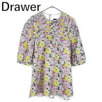 새상품급 드로어 Drawer 꽃무늬 블라우스 코튼 실크 블라우스