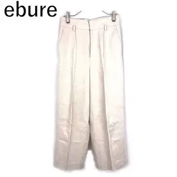 에브르 ebure 린넨 팬츠 와이드 하이웨스트 라이트 베이지