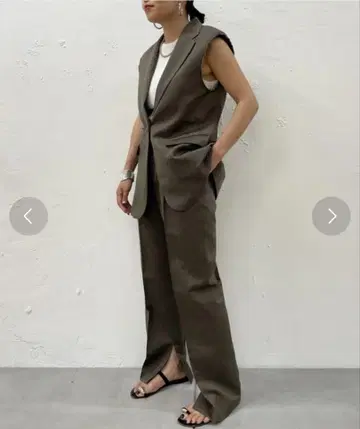 새상품급 LOUNGEDRESS TR 린넨 슬랙스 라운지 드레스