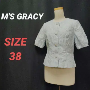 M'S GRACY 썸머 자켓 레이스 꽃 버튼 여성용 여름용 반팔