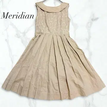 meridian 린넨 자수 원피스 프리 사이즈 플리츠