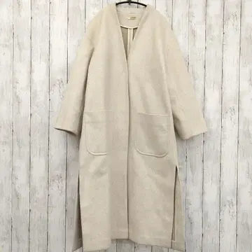 Unaca 아나카 노카라 롱 코트 아이보리 M