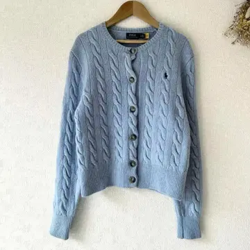 POLO RALPH LAUREN 캐시미어 혼방 케이블 니트 가디건 XL