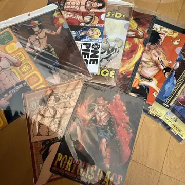 ONE PIECE 원피스 에이스 사보 클리어 파일 세트