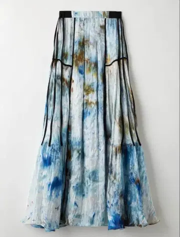 택 포함 MURRAL 2024 Wake gathered skirt 블루