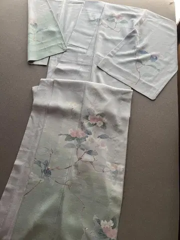 쓰게사게 명주 여름 기모노 수국