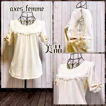 axes femme 티셔츠 리본 헤이세이 갸루 y2k 발레 코어 걸리시