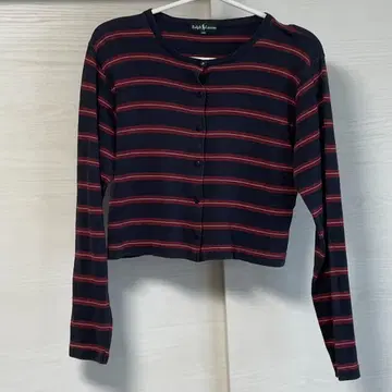 Ralph Lauren 긴팔 가디건 160 네이비/레드 스트라이프