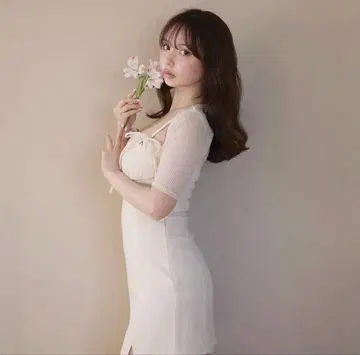 andmary Baby slit mini dress