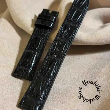 cro-1896 크로커다일 손목시계 벨트 블랙 러그 폭 19mm