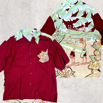 1998 ANA with 킨키 키즈 알로하 셔츠 오픈 카라 인물