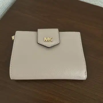 MK 접이식 지갑 핑크 가죽