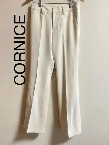 택 포함 새상품 CORNICE 코르니체 아이보리 슬랙스 팬츠 40