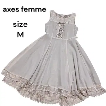 axes femme 엑시즈팜 슬리브리스 레이스 프릴 원피스