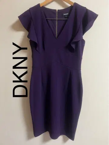 DKNY 다나 캐런 뉴욕 프릴 장식 보라색 드레스 사이즈 6