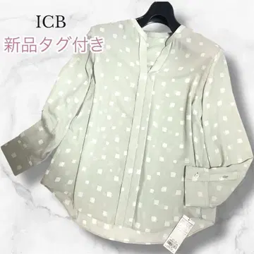 [택 포함 새상품] 완판템 빅 사이즈 ICB 배색 키넥 블라우스 긴팔