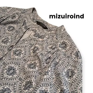 mizuiroind 미즈이로 인드 코튼 울 개더 셔츠 쉘 버튼