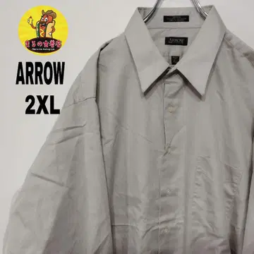 USA 구제 의류 ARROW 긴팔 버튼 셔츠 2XL 베이지