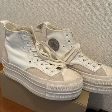 CONVERSE ALL STAR 통굽 화이트 스니커즈