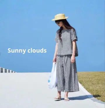 Sunny clouds 써니클라우드 깅엄 체크 블라우스 린넨 혼방