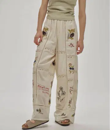 todayful Embroidery Patchwork Trousers