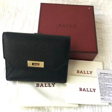 컨디션 최상 BALLY 발리 컴팩트 지갑 두겹 지갑 블랙 가죽