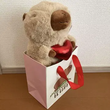 [미국 구매품] 발렌타인 사양 카피바라 봉제인형