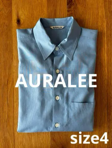 AURALEE 오라리 반팔 셔츠 색스 블루 사이즈 4